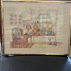 Framed Teddy Bear Family Art Print